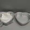 HUAKENER 8 Inch Heart Cake Pan, Set of 2 Heart Shaped Cake Pans with 60 Pieces Parchment Paper, Non-stick Cake Baking Pans for Kitchen Birthday Wedding