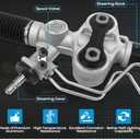 Hydraulic Power Steering Rack and Pinion Compatible with 2007-2013 Chevrolet Silverado 1500, GMC Sierra 1500 with Outer Tie Rod Ends