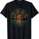 Summer Vinyl Shirt Sunset Vinyl LP Record Music of Summer TShirt Size M