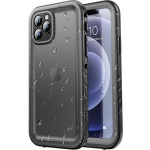 SPORTLINK for iPhone 12 Pro Max Waterproof Case, Black