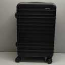 Amazon Basics 26" Hardside Medium Checked Luggage, Hardshell Suitcase With Wheels, Expandable For Up to 15% More Space, With Scratch-Resistant Surface, Four Multi-directional Wheels, Black