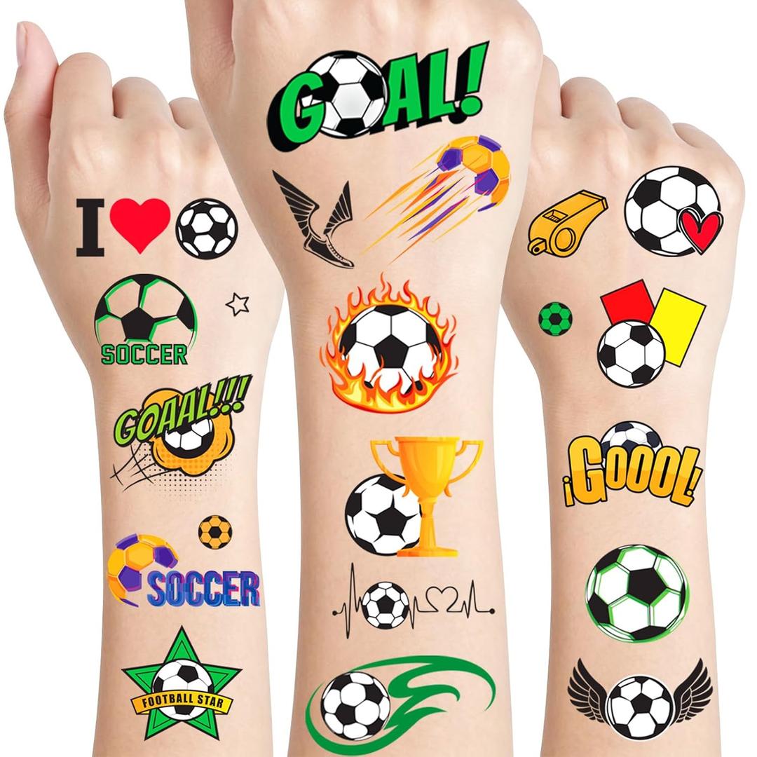 2 x 200Pcs 2026 World Soccer Cup Temporary Tattoos, Soccer Tattoos Stickers for Party Favors & Goodie Bag Stuffers