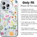 Compatible for iPhone 16 Pro Max 6.9 Case Nature Flower Shockproof Clear Phone Cover for Girls Women
