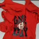 GLIGLITTR Toddler Baby Boy Football Hoodie Sweatshirt Kids Game Day Football Outfit Long Sleeve Sport Fans Casual Pullover (Red, 4-5T)