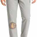 SNOWTEN Mens Dress Pants, Soft Pro Fabric, Classic Fit Stretch Work Pants Lightweight Water-Repellent Pant with Pockets (Gray, L)