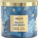 Candle-lite Fall Scented Candles, Fresh Greens with Rosewood and Cedarwood, 14 oz 3-Wick Jar Candle, Proudly Poured in The USA, Autumn Home Decor, 45 Hours of Burn Time, Ideal Gift for Men and Women