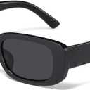 JASPIN Rectangle Sunglasses for Women Men Trendy Y2k Retro 90s Sun Glasses UV Protection Cool Square Frame