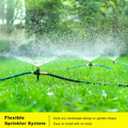 FANHAO Above Ground Irrigation Garden Sprinkler System, Metal Adjustable Garden Sprinkler Set, 360 Degree Large Area Coverage Irrigation Kit for Lawn, Patio, Flower Bed & Garden
