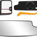 Passenger Side Lower Mirror Glass Replacement for 2019 2020 2021 2022 2023 2024 2025 Chevy Silverado GMC Sierra 1500 2500 HD 3500 HD, Right Mirror with Heated Back Plate Convex Glass