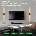 Battery Operated Wall Sconces Set of Two, Dimmable Battery Wall Sconce with Remote Control, 3000K-6000K Infinite Wall Sconce, Wireless Wall Lights for Living Room Bedroom Hallway Decor 34.7 Inch