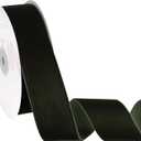 VATIN Valentine's Day Emerald Green Velvet Ribbon 1-1/2" Green Premium Plush Velvet Woven Edge Ribbon for Christmas Tree,Gift Wrapping,Flower Bouquet,Wreath Decorations,Bow Making- 10 Yards