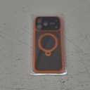 for iPhone 17 Pro Max Case: 360 Spin Magnetic Stand, Camera Protection (Compatible with MagSafe) [18FT Military Protection] Shockproof Matte Translucent Phone Cover for iPhone 17 Pro Max 6.9", Orange