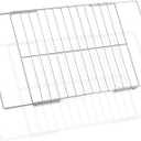 Atgestore Update 304 Stainless Steel Universal Adjustable Oven Rack Replacement for Samsung GE Whirlpool LG Frigidaire Kenmore Oven Rack Extendable Oven Wire Rack Shelf Adjusts from 17.3-25.6 Wide