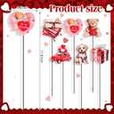 Pickmesh 6 Pcs 12" H Valentine's Day Metal Yard Sign Vintage Valentine Metal Yard Sign Barn Garden Stake for Planter Pot Walkway Pathway Outdoor Decor Lawn Decoration