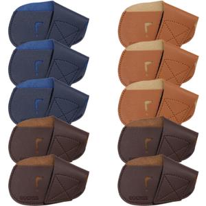 I Golf Iron Headcovers 10pcs PU Fit Both Right-Handed Clubs Golf Club Protector for Titleist Callaway Ping Taylormade Fit More Brands Golf Iron.