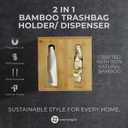2-in-1 Bamboo Plastic Bag Holder and Trash Dispenser Large Capacity Storage for Kitchen Cabinet, Under Sink Storage, Pantry Organizers, Laundry Room Organization, Kitchen Must Haves 2025