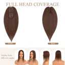 Rich Choices Hair Toppers for Women Real Human Hair 100% Human Remy Toppers for Women with Thinning Clip in NO Bangs Upgrade Extended 2"*6"Lace Base 150% Density 10 Inch #2 Dark Brown