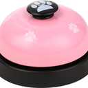 Call Bell Desk Bell Service Bell Front Desk Bell Hotel Dinner Bell Loud Desk Bell for Service Pet Training Bell 2.8 Inch Metal Anti Rust Ringing Bell for School Restaurants Hotels Offices (Pink)