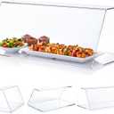 Briwooody Sneeze Guard for Counter Acrylic with Anti-slip Pads for Catering, Buffets, Restaurants, 23.62 x 12.2 x 9.45 Inches