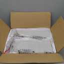 BOLUO White and Gold Nightstand with Charging Station, LED Night Stand with 2 Fabric Drawers, Bedside Table with USB Ports and Outlets, Nightstand for Bedroom Modern, 11.8"D x 15.7"W x 23.6"H(2 drawers)