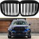 G07 Front Grill/Grilles Kidney Grill Replacement for BMW X7 Series G07 2019-2021 (Double Slat Gloss Black)