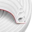 40 Feet Self-Adhesive Rubber Weather Stripping Fits Big Gaps, Extra Thick Rubber Door Weather Stripping Door Seal Strip for Door Frame Door Insulation Strip Waterproof,(White)