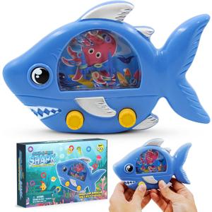 YoYa Toys Aqua Rings Shark Handheld Game for Kids - Retro & Nostalgic Car Activity - Portable Travel Game - Great Shark Gift & Party Favors