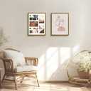 2 x Frametory - 11x14 Aluminum Collage Picture Frame - Display 4x6 Pictures with 5 Openings Mat - Real Glass Front - Horizontal/Vertical Wall Mount - Bronze 1 Pack