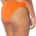 Amazon Essentials Women's Side Tab Bikini Swimsuit Bottom (Large, Orange)