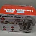 Hamilton Beach Classic Stand and Hand Mixer, 4 Quarts, 6 Speeds with QuickBurst, Bowl Rest, 290 Watts Peak Power, White (64655)