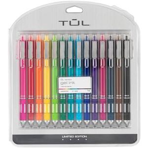 TUL® GL Series Retractable Gel Pens, Medium Point, 0.7 mm, Assorted Barrel Colors, Assorted Candy Ink Colors, Pack of 14 Pens