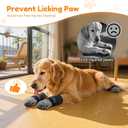 PICK FOR LIFE Non Slip Dog Socks with Grippers Prevent from Licking Paws,Anti-Slip Dogs Grip Socks for Senior Dogs on Hardwood Floor(Grey,2Pairs,Large)
