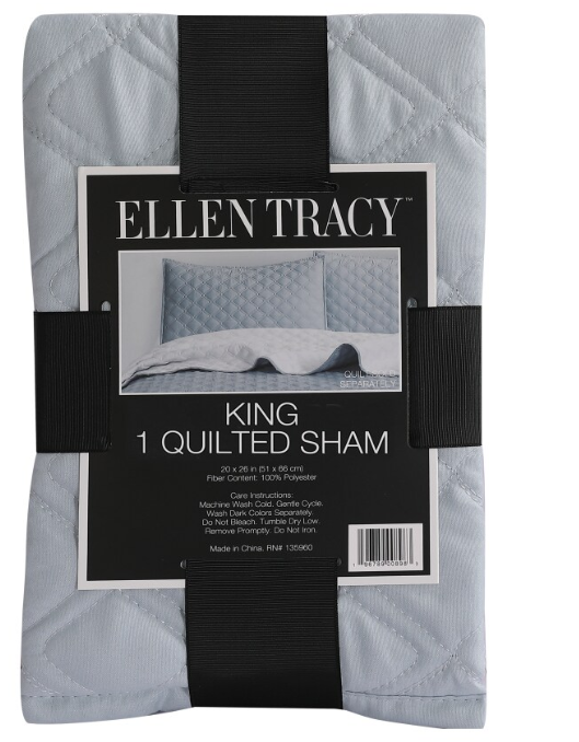 King 1 Quilted Sham 20x36in 100% Polyester