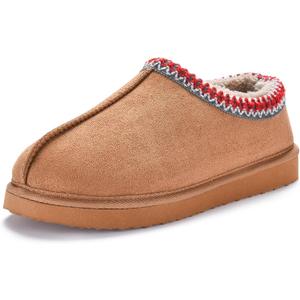 Slippers for Women Platform House Slippers Indoor and Outdoor Cozy Memory Foam Anti Slip Mini Boots (8, Chestnut)