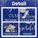 Mocsicka Class of 2026 Backdrop Blue Silver Glitter Bokeh Graduation Party Background 2026 Congrats Grad Prom Party Cake Table Decoration Photo Booth Props (8x6ft)