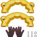 Drill Bit Sharpener Attachment Set, 4 Pack, Yellow Plastic, Multiple Angle Grinding Tool with Hardware