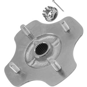 Caltric Rear Axle Wheel Hub with Nut Compatible with Honda Rancher 420 4X4 TRX420FE TRX420FM TRX420TE TRX420TM TRX420FP 2007-2013 / Recon 250 2x4 TRX250 TRXTE TRX250TM TRX250TE1 TRX420TM1 197-2023