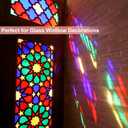 PEASUG 120 PCS Cellophane Sheets, Cello Sheets, Cellophane Paper Sheets, Colored Cellophane Wrap, Transparent Plastic Sheets for DIY Crafts Project, Art, Lights, Window Decoration12x12 Inches (Colorful)