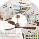 52inch silent ceiling fan with remote control, in antique bronze and walnut