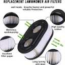 593260 Air Filter Kit (16PCS) Compatible with Briggs and Stratton 4247 5432 5432k 09P00 09P702 550E 500EX 550EX 625 575EX Series Engine - Lawn Mower Air Cleaner 593260 798452 334404