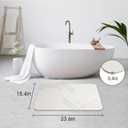 ZIKIBL Stone Bath Mat Diatomaceous Earth Shower Mat Super Absorbent Non-Slip Diatomite Stone Bath Mats for Bathroom Floor Quick-Drying Natural Easy to Clean24 * 16''
