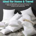 QUBA LINEN 18 x 18 Throw Pillow Insert - Pack of 2 White, Down Alternative Pillow Inserts for Decorative Pillow Covers, Throw Pillows for Bed, Couch Pillows for Living Room (Pack of 2)