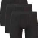 Hanes Men's Originals Supersoft Boxer Briefs & Trunks Underwear (3 Pack) (Medium, Regular Leg - Black - 3 Pack)
