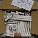 Consumest Corner Shower Caddy Standing - 3-Tier Stainless Steel Shower Organizer with Soap Holder and 4 Hooks, Large Capacity Corner Shelf Stand for Bathroom, Rest Room, White