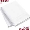 Mellanni Pillow Cases - Luxury, Extra Soft, Cooling Pillow Covers - 2 PC Iconic Collection Pillowcases - Envelope Closure (King 20"x40", White)