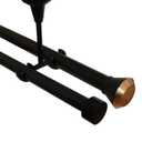 2 Pack Diameter 0.75 in/1 in (19mm/25mm) Double Curtain Rod Bracket - Modern Ceiling Mount Double (Antique Bronze)