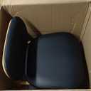 Poly and Bark Black/Oak Bonato Leather Counter Stool