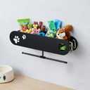 Geyecete Dog Leash Holder for Wall Dogs Hooks for Wall Pet Stuff Organizer with Shelf Storage, Key Holder, Hangers Organizer Rack for Dog Leashes etc