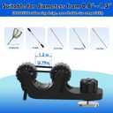1006 Kayak Paddle Holder Track Mount, Kayak Accessories to Save Track Space & Secure Paddle, 2-Layer Grip for Slim Gear, Fits 0.81.3 Shafts, Paddle, Fishing Net & Rod Holder