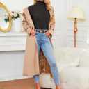 2 Pack Womens Long Sleeve Turtleneck Shirts Basic Fall Thermal Lightweight Pullover Tops Trendy Comfy Undershirts (Medium, Black, Coffee)